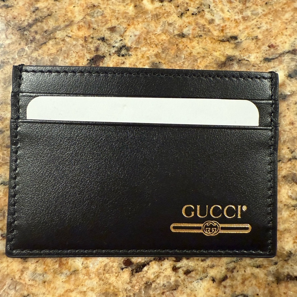 Gucci Black Leather Card Holder